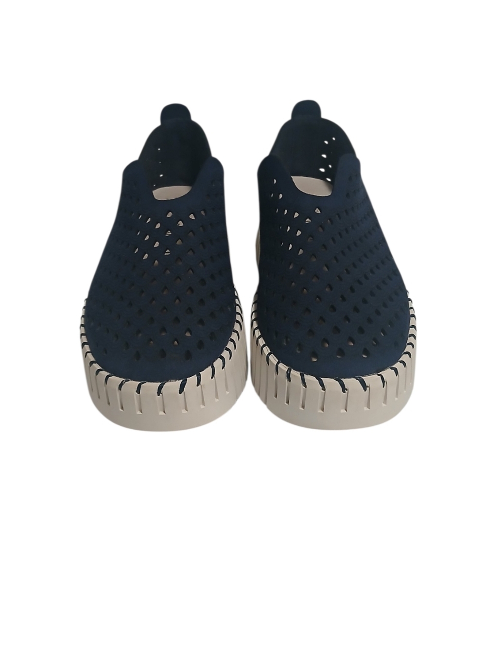 Project Cloud Women's Platform Slip-On Loafers, Blue/White-Size 7